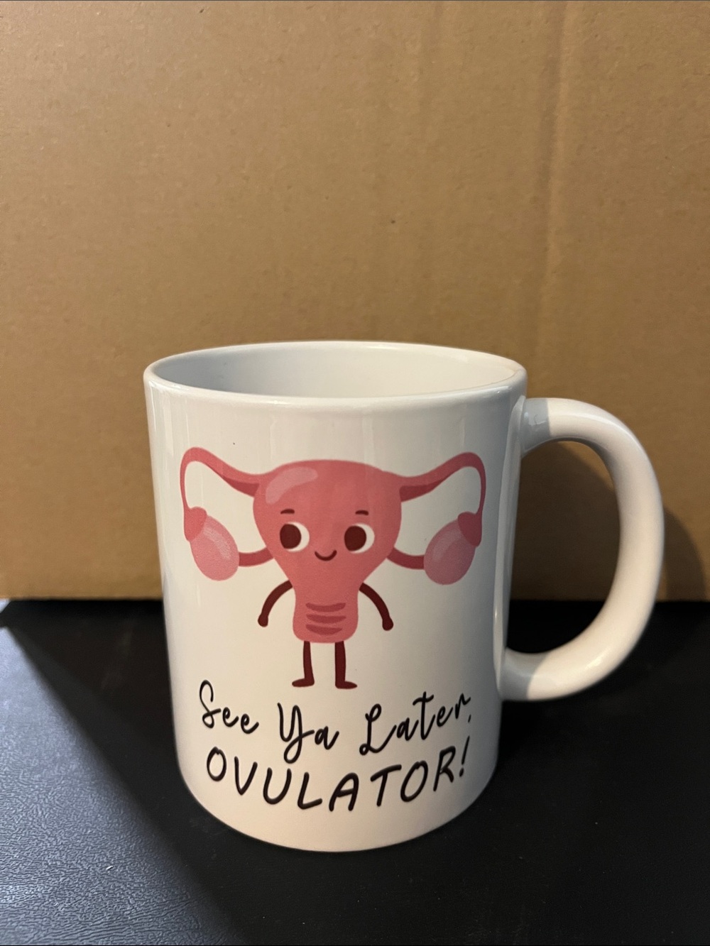 See Ya Later Ovulator! Pink Uterus Graphic Mug